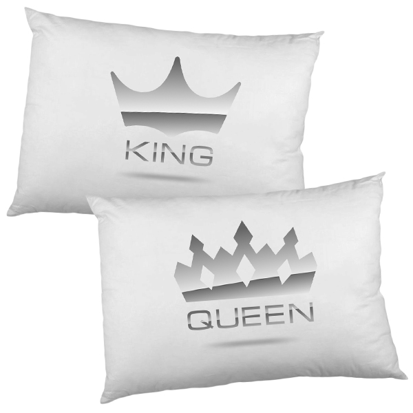 Súprava obliečok na vankúš "King and Queen"