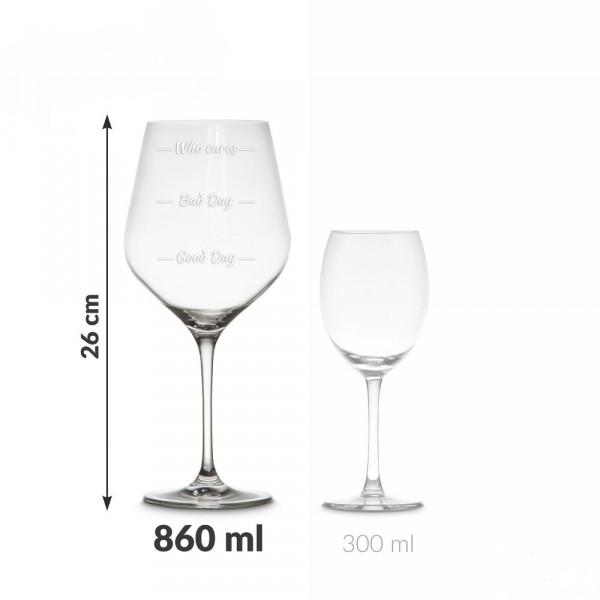 XXL Pohár na víno "Kto sa stará" (860ml) XXL Pohár na víno "Kto sa stará" (860ml)