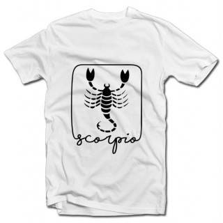 Tričko so znamením zverokruhu "Scorpio"