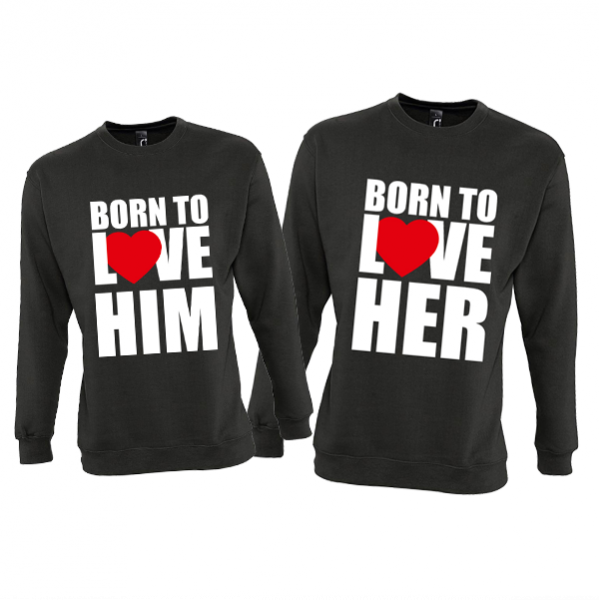 Súprava mikiny "Born to love" (bez kapucne)