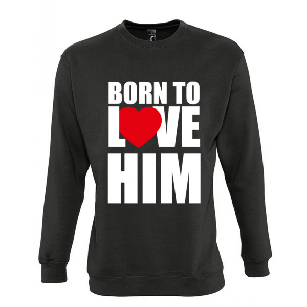 Súprava mikiny "Born to love" (bez kapucne)