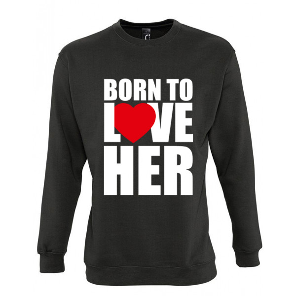 Súprava mikiny "Born to love" (bez kapucne)