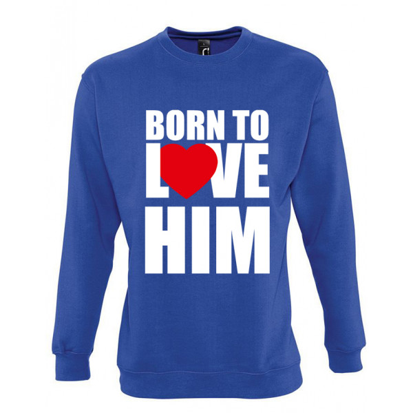 Súprava mikiny "Born to love" (bez kapucne)