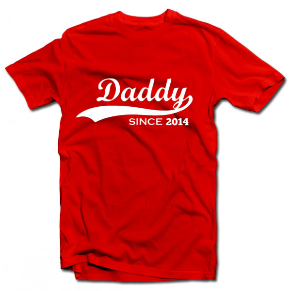 Tričká "Daddy since" s vybraným rokom