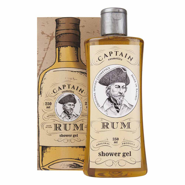 Sprchový gél v krabici „Kapitán Rum“ (250ml)