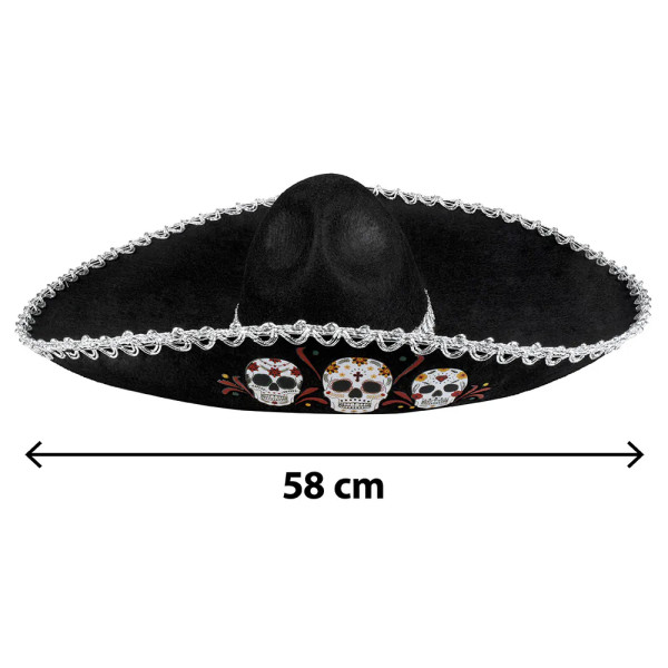 Mexický klobúk „Sombrero Calavera“
