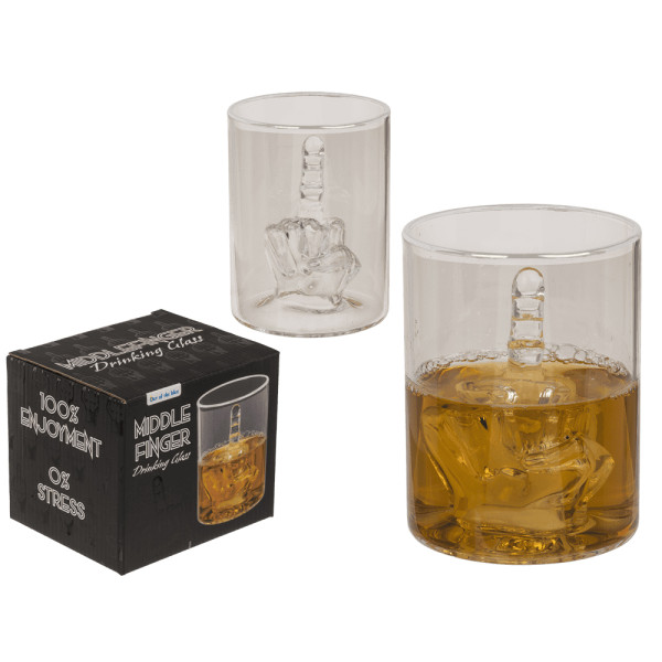 Pohár na whisky „Middle Finger“, 350 ml