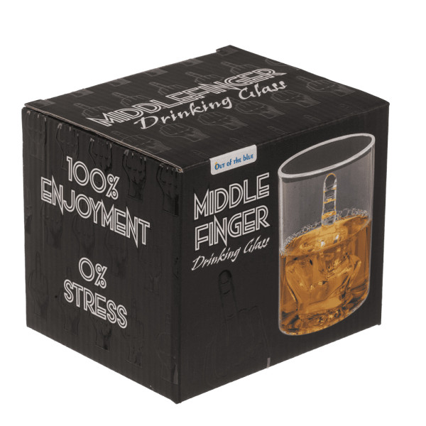 Pohár na whisky „Middle Finger“, 350 ml