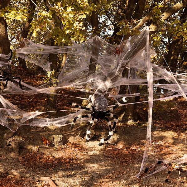 Halloweenska pavučina XL (biela) (100 g.)