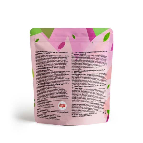 STAR CANDIES mrazená zmrzlina s príchuťou matcha a jahody, 16g
