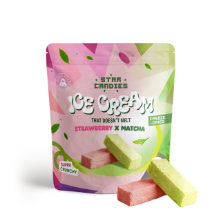 STAR CANDIES mrazená zmrzlina s príchuťou matcha a jahody, 16g STAR CANDIES mrazená zmrzlina s príchuťou matcha a jahody, 16g