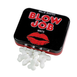 Cukrovinky v krabičke „Blow Job Mints“