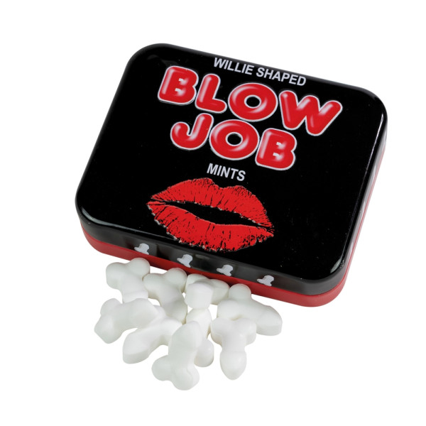 Cukrovinky v krabičke „Blow Job Mints“ Cukrovinky v krabičke „Blow Job Mints“
