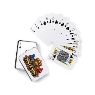 Hracie karty v kovovej krabičke „Poker King” Hracie karty v kovovej krabičke „Poker King”
