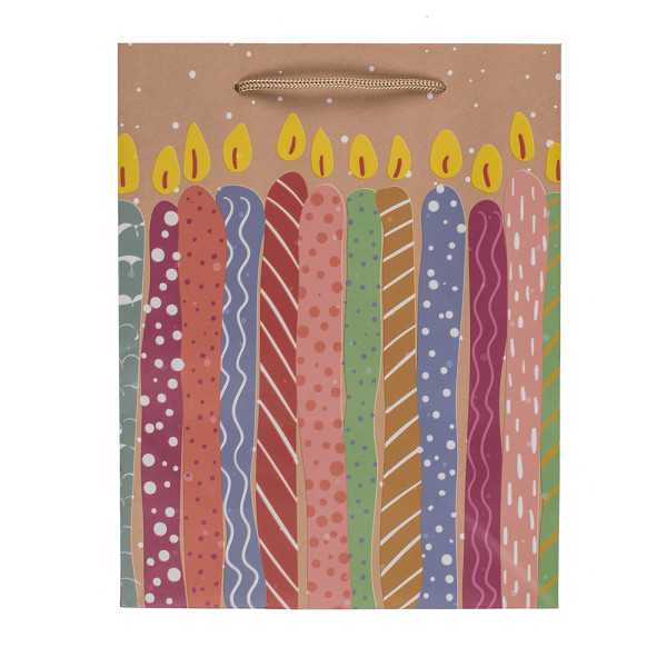 Papierová darčeková taška "Balloons and candles" (23x18x8cm)
