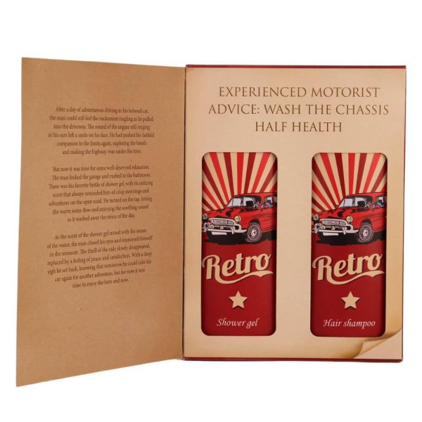 Kozmetická sada „Retro kniha vodiča“ (2 x 250 ml) Kozmetická sada „Retro kniha vodiča“ (2 x 250 ml)