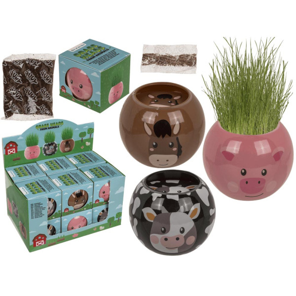 Grow-a-head – Hračka v podobe zvieratka z farmy