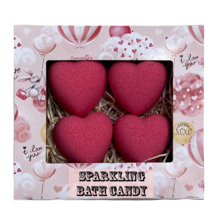 Sada šumivých kúpeľových srdiečok "Sparkling Candy" (4x30g)