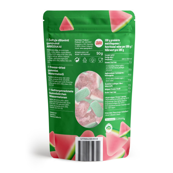 STAR CANDIES lyofilizované gumové cukríky "Melóny", 50g STAR CANDIES lyofilizované gumové cukríky "Melóny", 50g