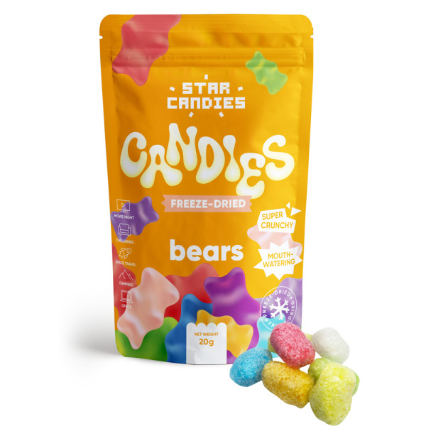 STAR CANDIES lyofilizované gumové cukríky "Medvedíky", 20g