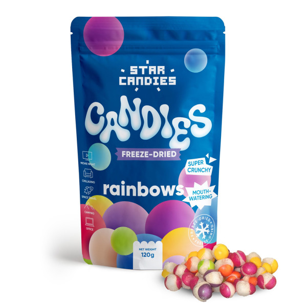 STAR CANDIES lyofilizované cukríky "Dúhy", 120g