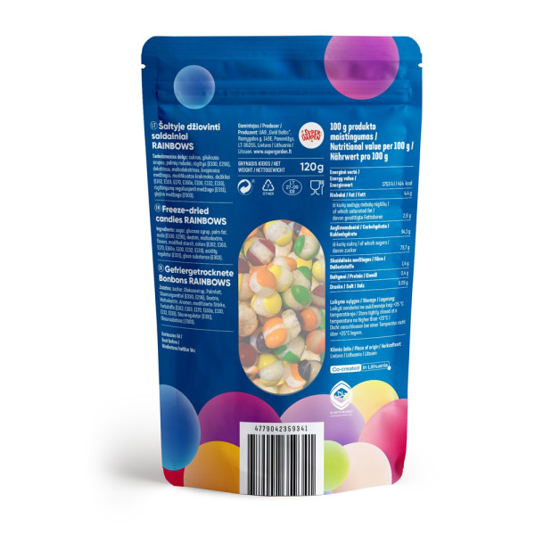 STAR CANDIES lyofilizované cukríky "Dúhy", 120g
