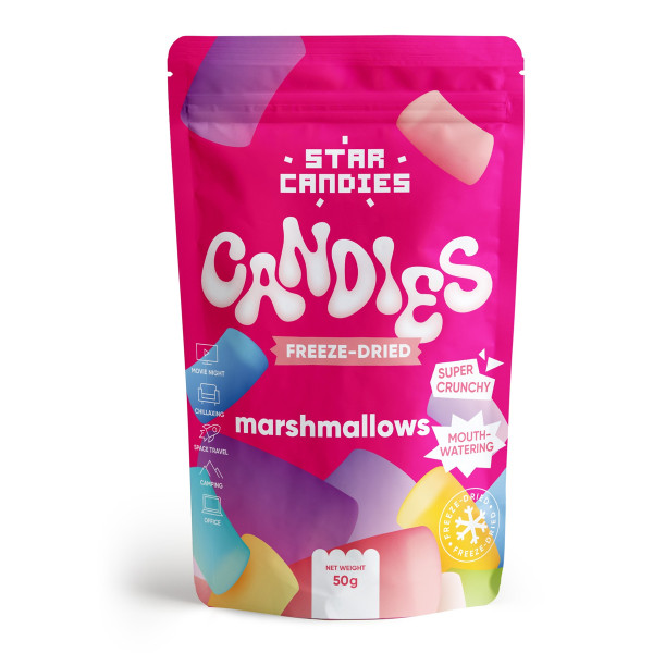 STAR CANDIES lyofilizované marshmallow, 50g