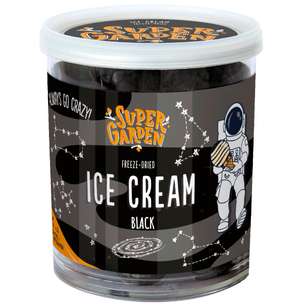 SUPER GARDEN lyofilizovaná vanilková čierna zmrzlina, 35g SUPER GARDEN lyofilizovaná vanilková čierna zmrzlina, 35g