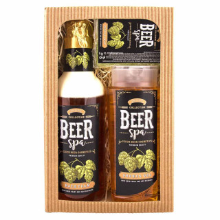 Kozmetický darčekový set "BEER SPA" - Kúpeľová pena (500ml), Gél na sprchovanie (250ml) a Mydlo (70g)
