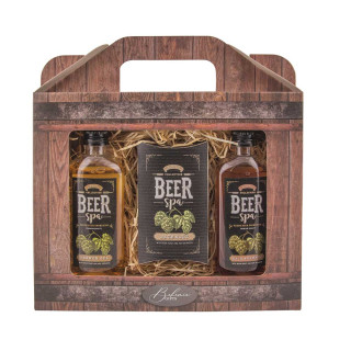 Kozmetická darčeková sada „BEER SPA“ - sprchový gél (100ml), šampón (100ml) a kúpeľová soľ (150g)