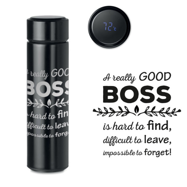 Vákuová fľaša s teplomerom "Naozaj dobrý BOSS" (500ml)