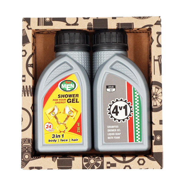 Darčeková sada - sprchový gél 2x250ml „Sprchový gél + 4 v 1“ Darčeková sada - sprchový gél 2x250ml „Sprchový gél + 4 v 1“