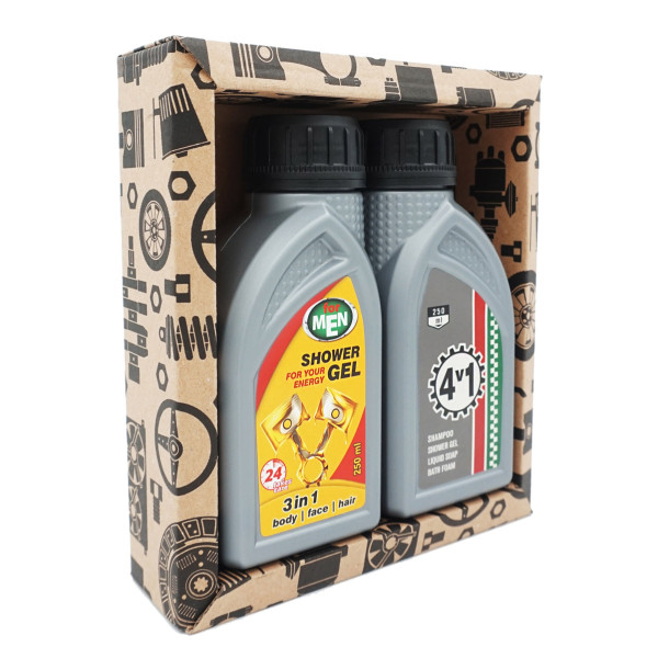 Darčeková sada - sprchový gél 2x250ml „Sprchový gél + 4 v 1“ Darčeková sada - sprchový gél 2x250ml „Sprchový gél + 4 v 1“