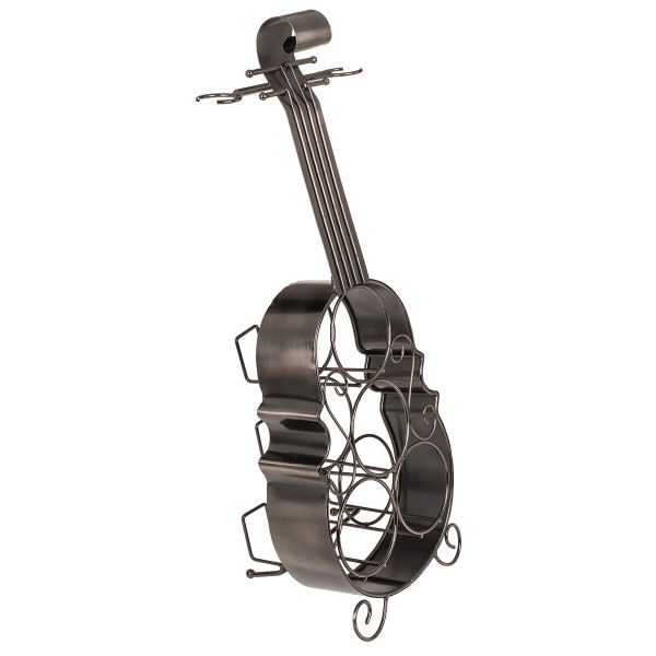 Kovový držiak na fľašu „Violoncello“ Kovový držiak na fľašu „Violoncello“