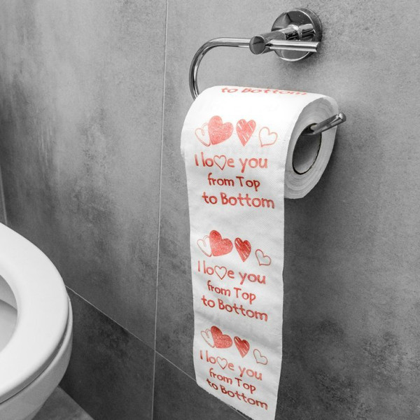 Toaletný papier „Ľúbim ťa“ Toaletný papier „Ľúbim ťa“
