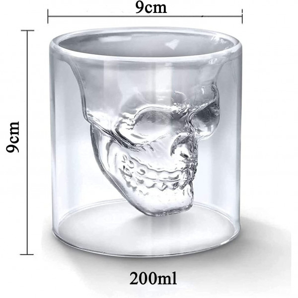 Pohár v tvare lebky „DOOMED“, 200ml