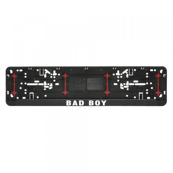 Rámček na tabuľku s evidenčným číslom auta "Bad Boy" Rámček na tabuľku s evidenčným číslom auta "Bad Boy"