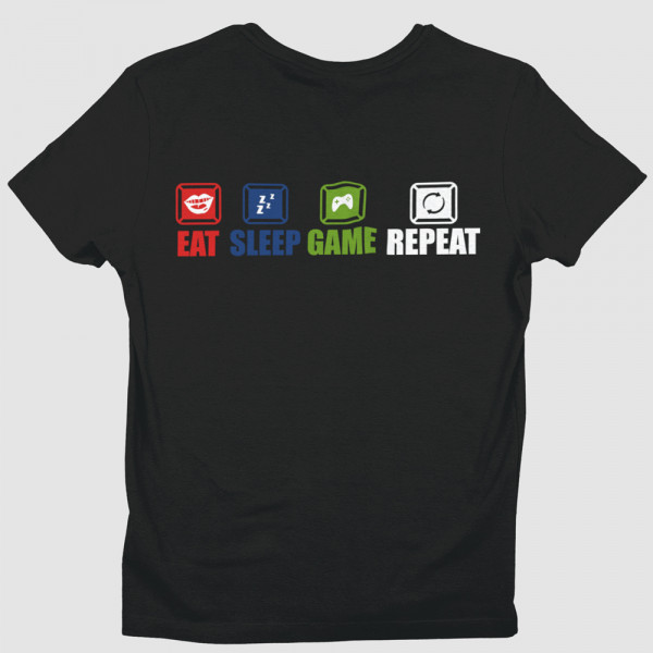 Tričká "Eat.Sleep.Game.Repeat."