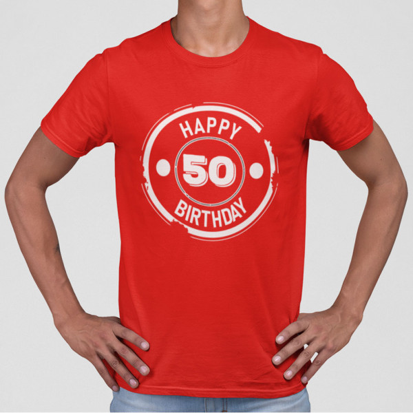 Tričko "Happy birthday" su pasirinktais metais