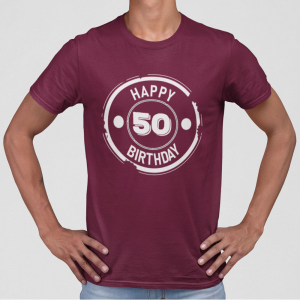Tričko "Happy birthday" su pasirinktais metais