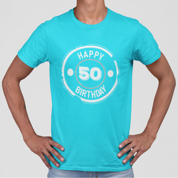 Tričko "Happy birthday" su pasirinktais metais