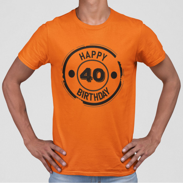 Tričko "Happy birthday" su pasirinktais metais