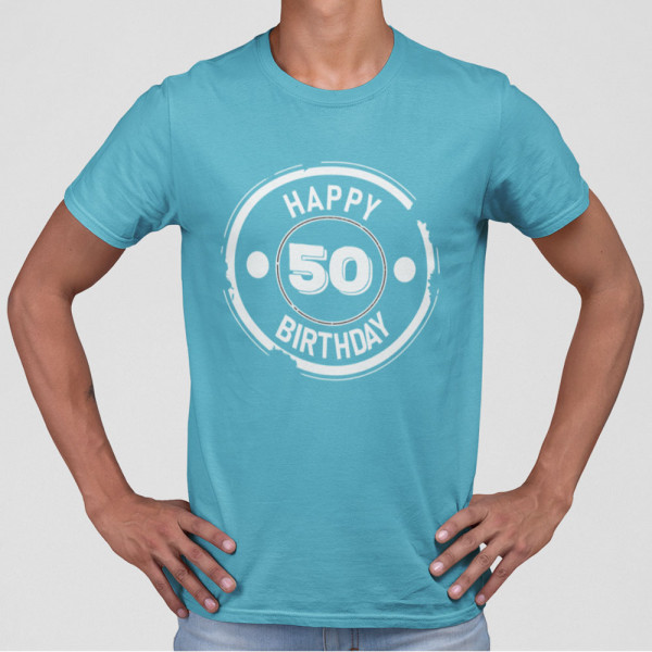 Tričko "Happy birthday" su pasirinktais metais