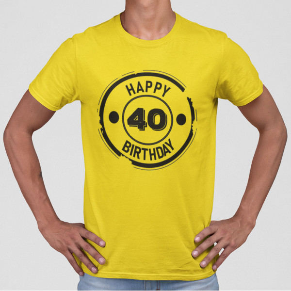 Tričko "Happy birthday" su pasirinktais metais