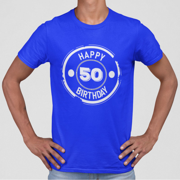 Tričko "Happy birthday" su pasirinktais metais
