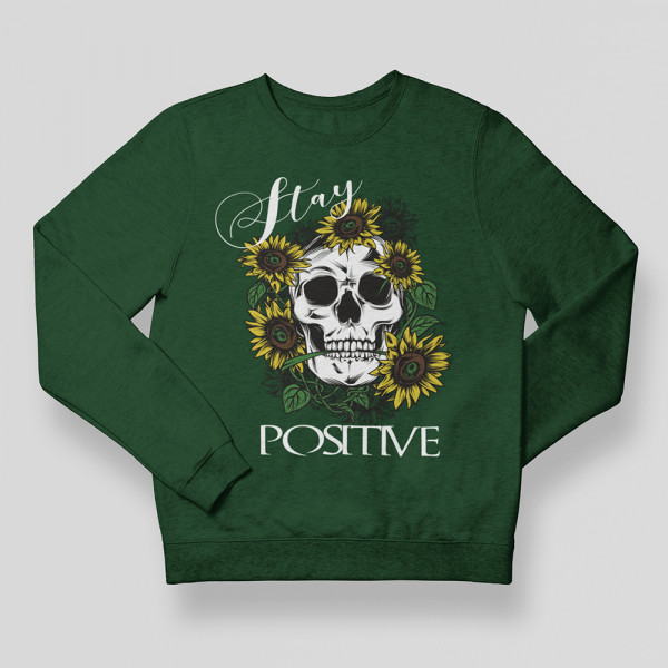 Mikina "Stay positive" (bez kapucne)