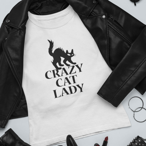 Dámske Tričko "Crazy cat lady"