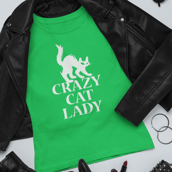 Dámske Tričko "Crazy cat lady"