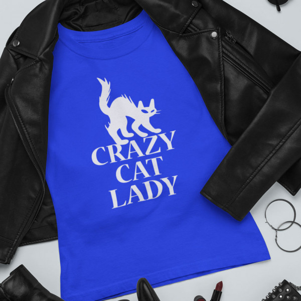 Dámske Tričko "Crazy cat lady"