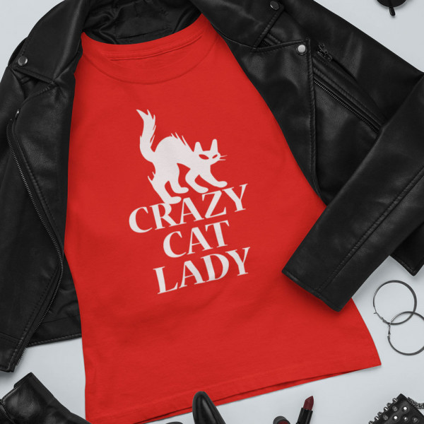 Dámske Tričko "Crazy cat lady"